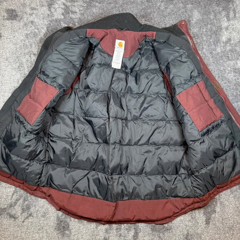 Carhartt V27 RDW Nylon Quilted Work Vest Redwood Mens XL Tall V27RDW
